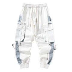 Cargo Pants Joggers Men Pants Multi-pocket Ribbons Man Sweatpants Elastic waist Male Trouser