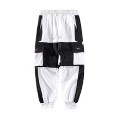 Cargo Pants Joggers Men Pants Multi-pocket Ribbons Man Sweatpants Elastic waist Male Trouser