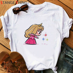 Vogue Princess Kawaii Harajuku T Shirt Women Ullzang Cute Anime T-shirt Funny Cartoon Graphic Tshirt 90s Fashion Top Tees Female