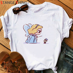 Vogue Princess Kawaii Harajuku T Shirt Women Ullzang Cute Anime T-shirt Funny Cartoon Graphic Tshirt 90s Fashion Top Tees Female