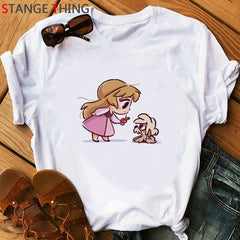 Vogue Princess Kawaii Harajuku T Shirt Women Ullzang Cute Anime T-shirt Funny Cartoon Graphic Tshirt 90s Fashion Top Tees Female