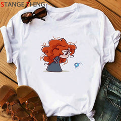 Vogue Princess Kawaii Harajuku T Shirt Women Ullzang Cute Anime T-shirt Funny Cartoon Graphic Tshirt 90s Fashion Top Tees Female