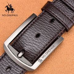 NO.ONEPAUL cow genuine leather luxury strap male belts for men new fashion classice vintage pin buckle men belt High Quality