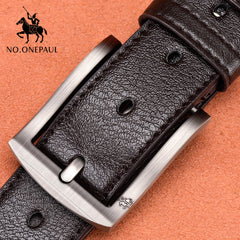 NO.ONEPAUL cow genuine leather luxury strap male belts for men new fashion classice vintage pin buckle men belt High Quality