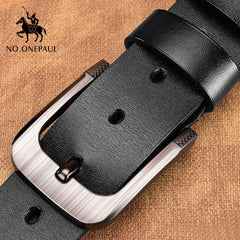 NO.ONEPAUL cow genuine leather luxury strap male belts for men new fashion classice vintage pin buckle men belt High Quality