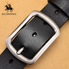 NO.ONEPAUL cow genuine leather luxury strap male belts for men new fashion classice vintage pin buckle men belt High Quality