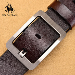 NO.ONEPAUL cow genuine leather luxury strap male belts for men new fashion classice vintage pin buckle men belt High Quality