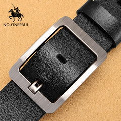 NO.ONEPAUL cow genuine leather luxury strap male belts for men new fashion classice vintage pin buckle men belt High Quality