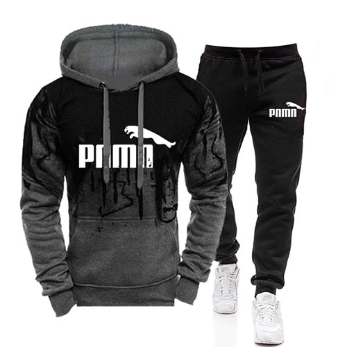 2 Pieces Sets Tracksuit Men Hooded Sweatshirt+pants Pullover Hoodie Sportwear Suit Ropa Hombre Casual Men Clothes Size S-4XL