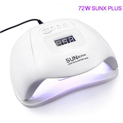 120w uv led lamp for nail dryer two hands ice lamp 54 ledsfor manicure gel nail lamp drying lamp for gel varnish