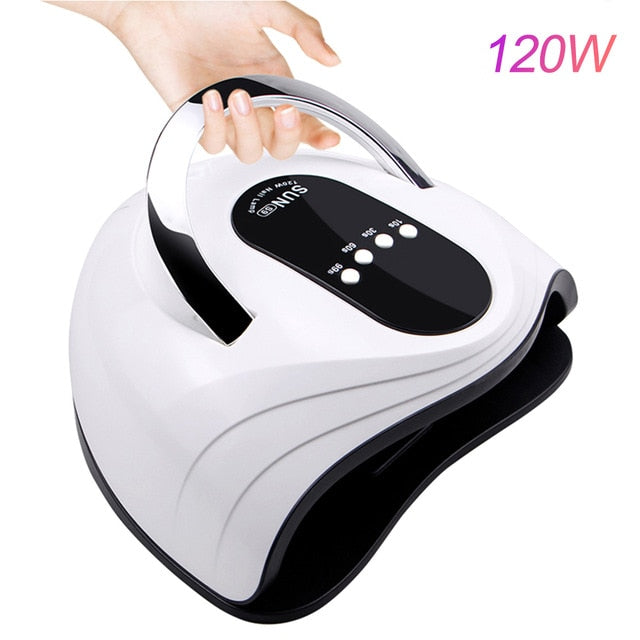 120w uv led lamp for nail dryer two hands ice lamp 54 ledsfor manicure gel nail lamp drying lamp for gel varnish