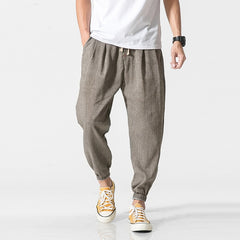 Privathinker Cotton Linen Casual Harem Pants Men Joggers Man Summer Trousers Male Chinese Style Baggy Pants 2020 Harajuku Clothe