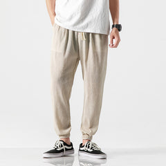 Privathinker Cotton Linen Casual Harem Pants Men Joggers Man Summer Trousers Male Chinese Style Baggy Pants 2020 Harajuku Clothe