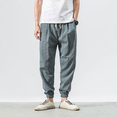 Privathinker Cotton Linen Casual Harem Pants Men Joggers Man Summer Trousers Male Chinese Style Baggy Pants 2020 Harajuku Clothe