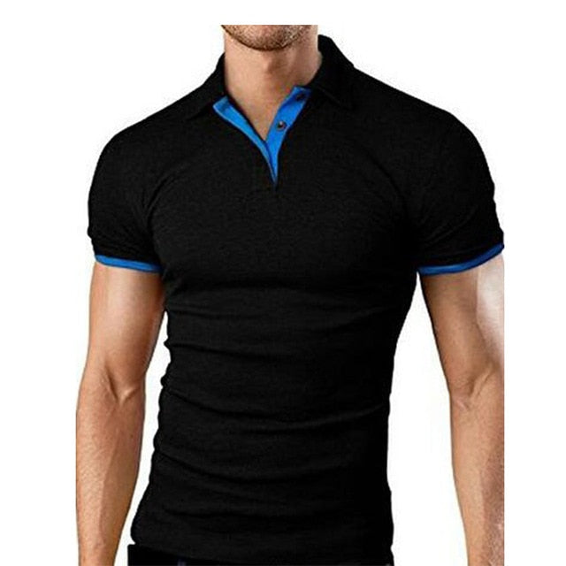 Summer short Sleeve Polo Shirt men Turn-over Collar fashion casual