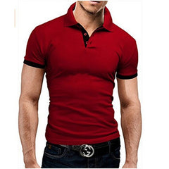 Summer short Sleeve Polo Shirt men Turn-over Collar fashion casual Slim Breathable Solid Color Business men's polo shirt