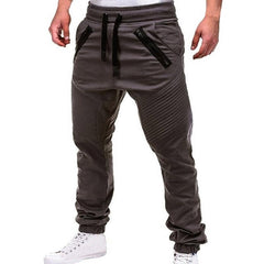 Men Casual Joggers Pants Solid Thin Cargo Sweatpants Male Multi-pocket Trousers