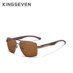 KINGSEVEN Aluminum Men's Sunglasses Polarized Lens Brand Design Temples Sun glasses Coating Mirror Glasses Oculos de sol 7719