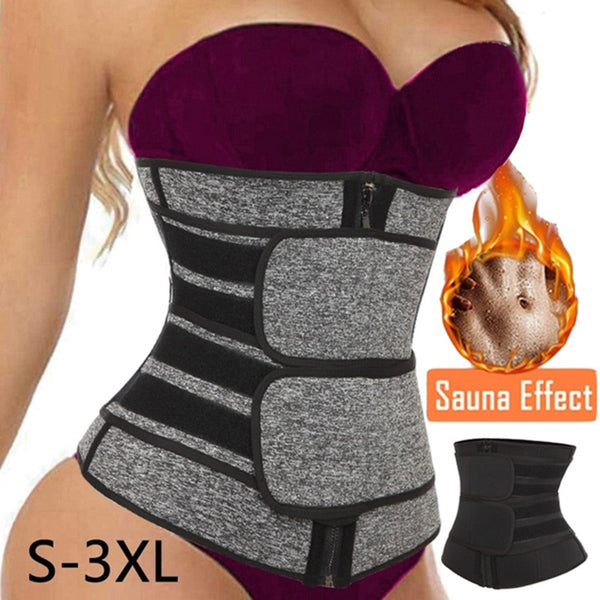 Neoprene Sauna Waist Trainer Corset Sweat Belt for Women Weight Loss Compression Trimmer Workout Fitness