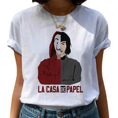 New Money Heist Harajuku T Shirts Women La Casa De Papel Hip Hop T-shirts Fashion House of Paper Tshirt Fashion Top Tees Female