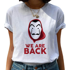 New Money Heist Harajuku T Shirts Women La Casa De Papel Hip Hop T-shirts Fashion House of Paper Tshirt Fashion Top Tees Female