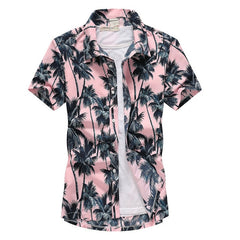 2020 Fashion Mens Short Sleeve Hawaiian Shirt Fast drying Plus Size Asian Size M-5XL Summer Casual Floral Beach Shirts For Men