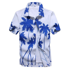 2020 Fashion Mens Short Sleeve Hawaiian Shirt Fast drying Plus Size Asian Size M-5XL Summer Casual Floral Beach Shirts For Men