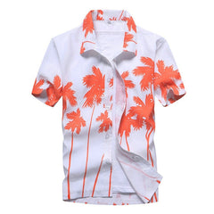 2020 Fashion Mens Short Sleeve Hawaiian Shirt Fast drying Plus Size Asian Size M-5XL Summer Casual Floral Beach Shirts For Men