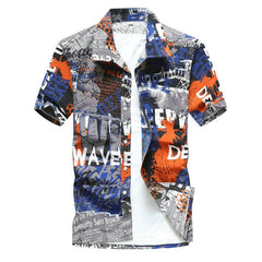 2020 Fashion Mens Short Sleeve Hawaiian Shirt Fast drying Plus Size Asian Size M-5XL Summer Casual Floral Beach Shirts For Men