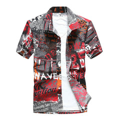 2020 Fashion Mens Short Sleeve Hawaiian Shirt Fast drying Plus Size Asian Size M-5XL Summer Casual Floral Beach Shirts For Men