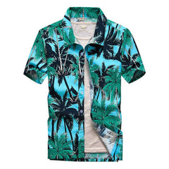 2020 Fashion Mens Short Sleeve Hawaiian Shirt Fast drying Plus Size Asian Size M-5XL Summer Casual Floral Beach Shirts For Men