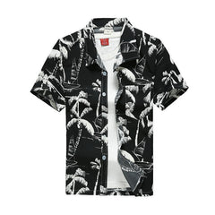 2020 Fashion Mens Short Sleeve Hawaiian Shirt Fast drying Plus Size Asian Size M-5XL Summer Casual Floral Beach Shirts For Men