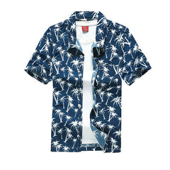 2020 Fashion Mens Short Sleeve Hawaiian Shirt Fast drying Plus Size Asian Size M-5XL Summer Casual Floral Beach Shirts For Men