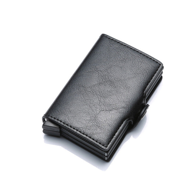 Rfid Blocking Protection Men id Credit Card Holder Leather Wallet